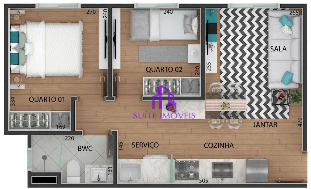 Apartamento à venda com 2 quartos, 40m² - Foto 6