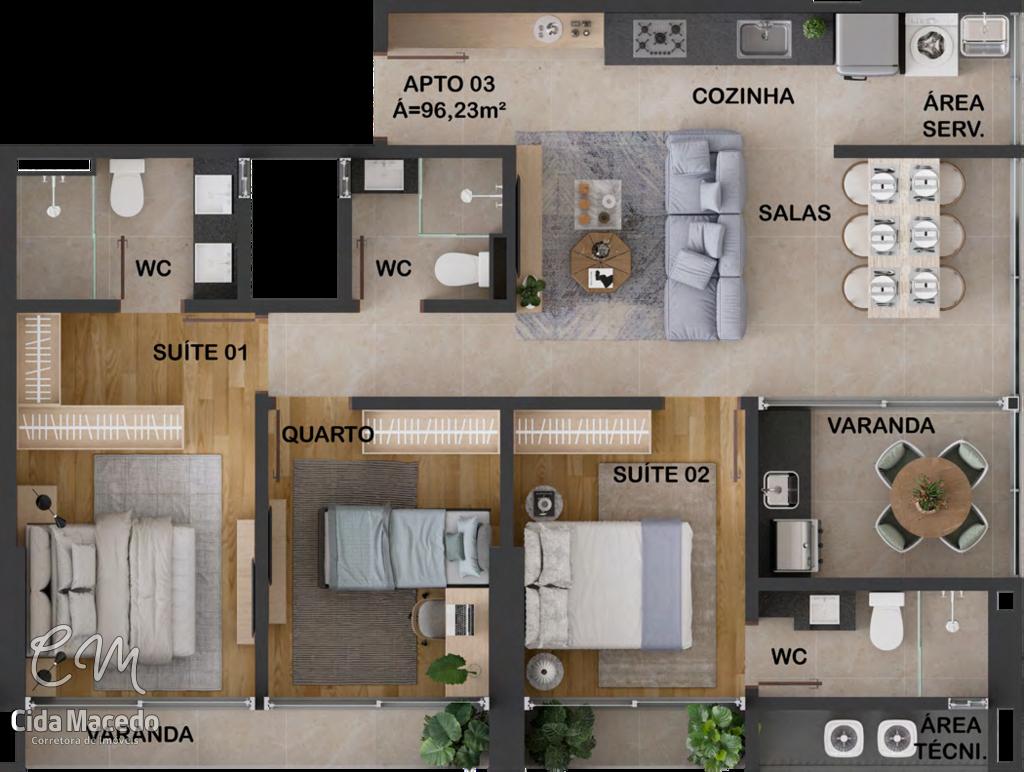 Apartamento à venda com 3 quartos, 89m² - Foto 46