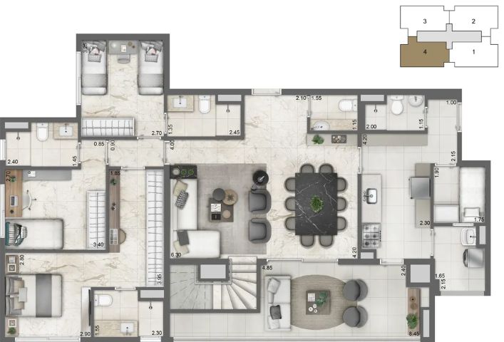 Apartamento à venda com 3 quartos, 113m² - Foto 9