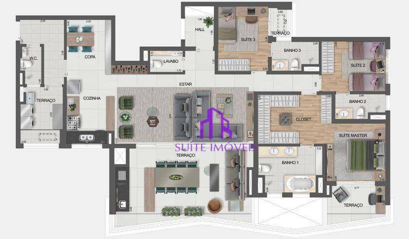 Apartamento à venda com 3 quartos, 120m² - Foto 37