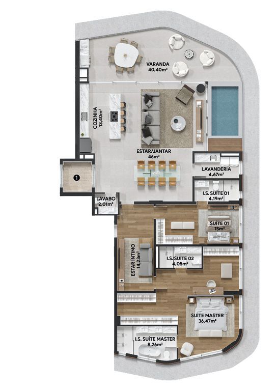 Apartamento à venda com 3 quartos, 208m² - Foto 42