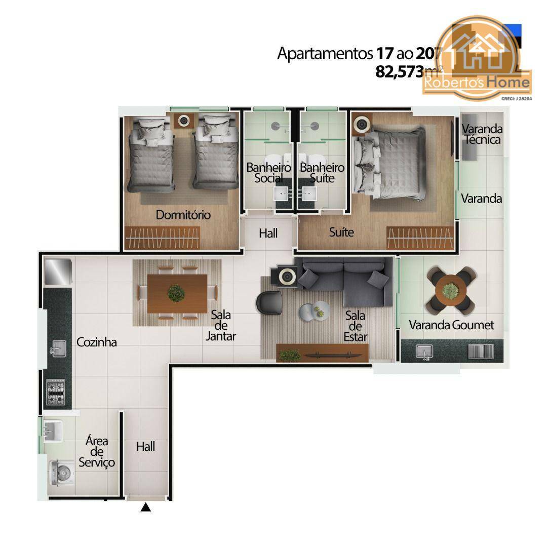 Apartamento à venda com 2 quartos, 78m² - Foto 14