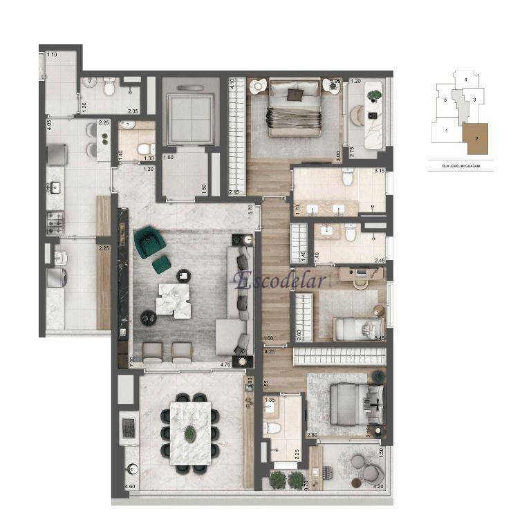 Apartamento à venda com 3 quartos, 180m² - Foto 34