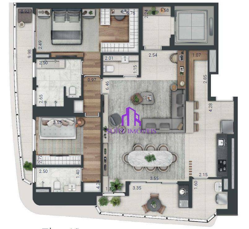 Apartamento à venda com 3 quartos, 106m² - Foto 34