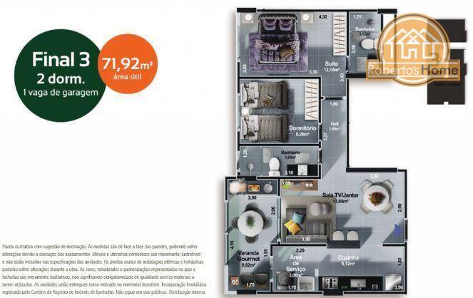 Apartamento à venda com 2 quartos, 72m² - Foto 7