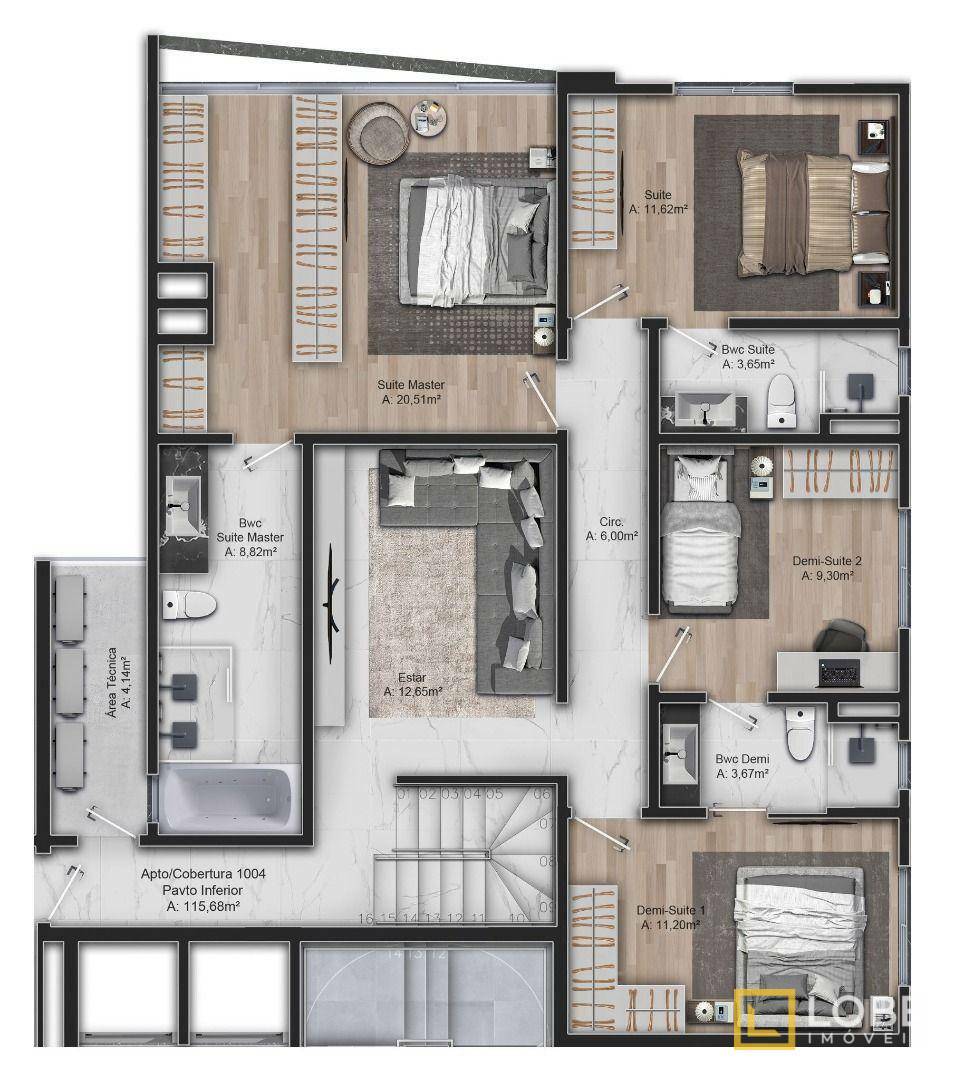 Cobertura à venda com 4 quartos, 231m² - Foto 4