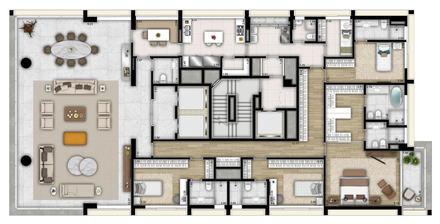 Apartamento à venda com 4 quartos, 358771m² - Foto 15