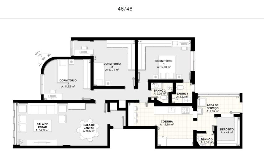 Apartamento à venda com 3 quartos, 118m² - Foto 46