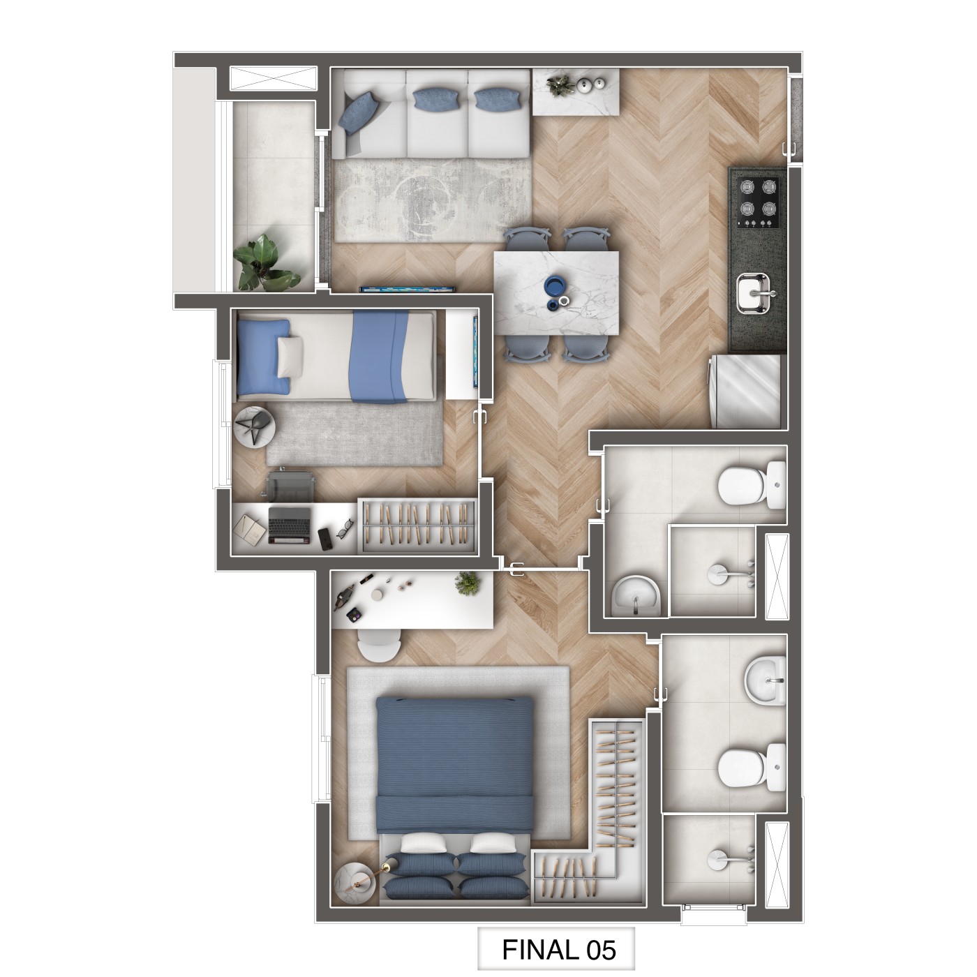 Apartamento à venda com 2 quartos, 49m² - Foto 2