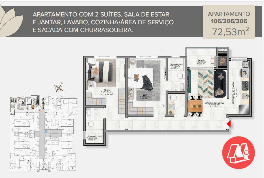 Apartamento à venda com 1 quarto, 35m² - Foto 14