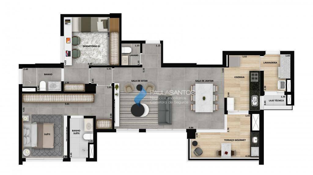 Apartamento à venda com 3 quartos, 106m² - Foto 8