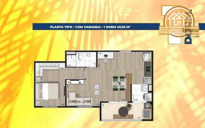 Apartamento à venda com 1 quarto, 47m² - Foto 44