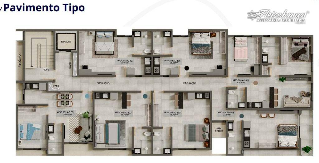 Apartamento à venda com 2 quartos, 48m² - Foto 18