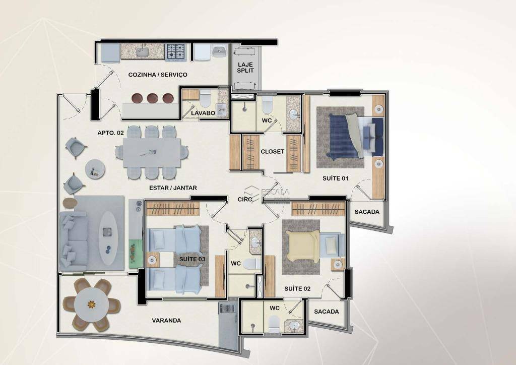 Apartamento à venda com 3 quartos, 100m² - Foto 41