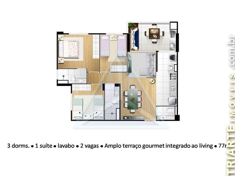 Apartamento à venda com 3 quartos, 77m² - Foto 13