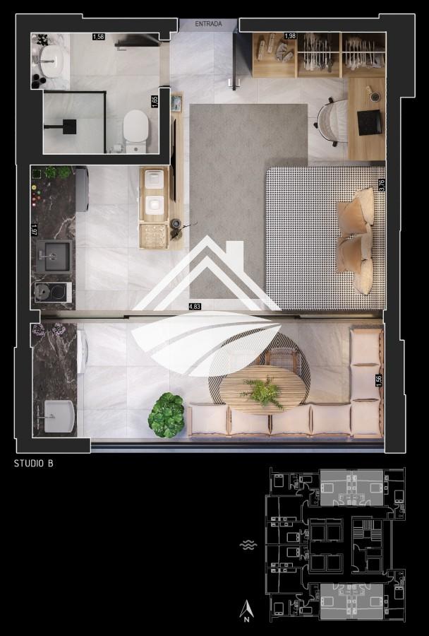 Apartamento à venda com 1 quarto, 31m² - Foto 5
