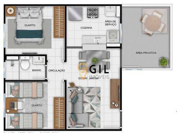 Apartamento à venda com 2 quartos, 38m² - Foto 8