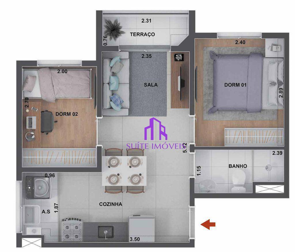 Apartamento à venda com 2 quartos, 34m² - Foto 22