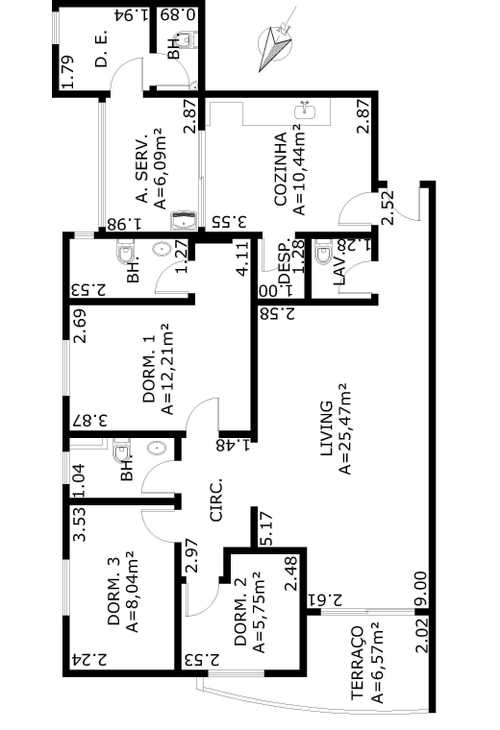 Apartamento à venda com 3 quartos, 105m² - Foto 10