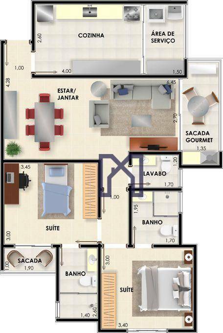 Apartamento à venda com 2 quartos, 83m² - Foto 17