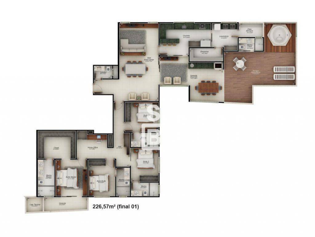 Cobertura, 4 quartos, 226 m² - Foto 4