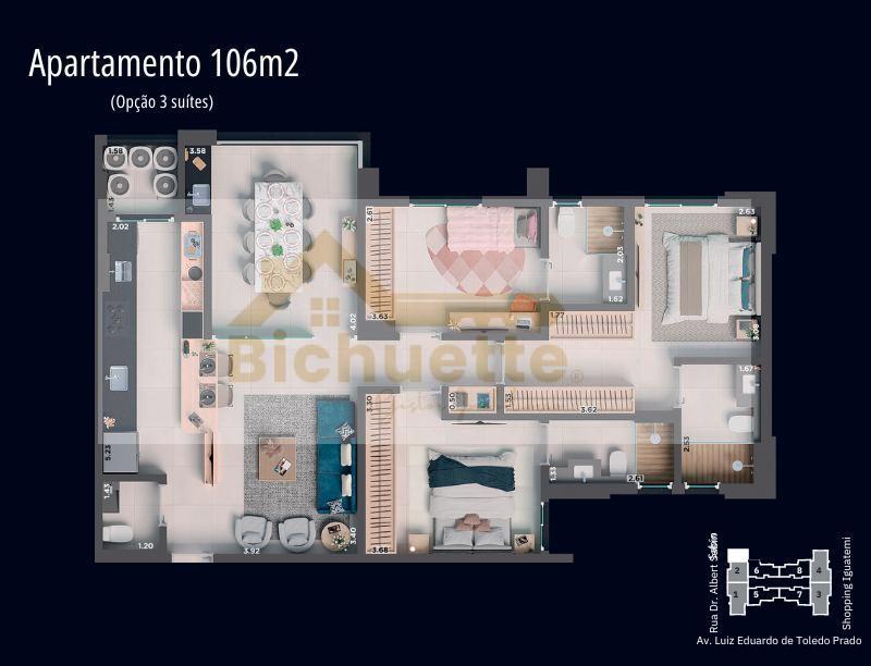 Apartamento à venda com 3 quartos, 106m² - Foto 9