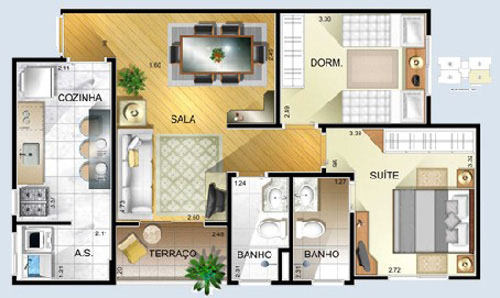 Apartamento à venda com 2 quartos, 63m² - Foto 2