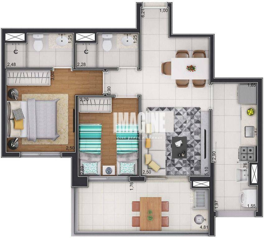 Apartamento à venda com 2 quartos, 62m² - Foto 21