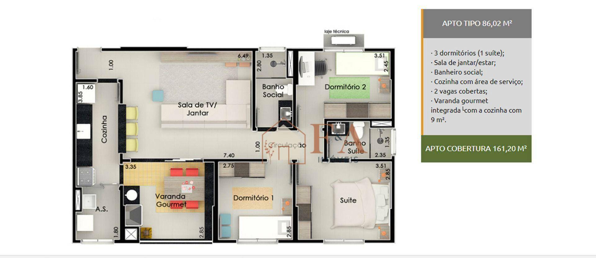 Apartamento à venda com 3 quartos, 86m² - Foto 10