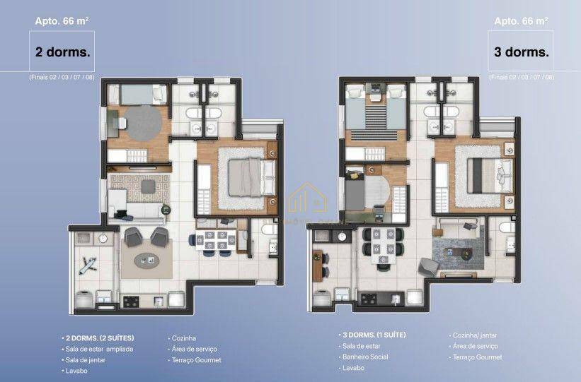 Apartamento à venda com 3 quartos, 65m² - Foto 4