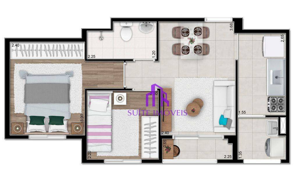 Apartamento à venda com 2 quartos, 37m² - Foto 11