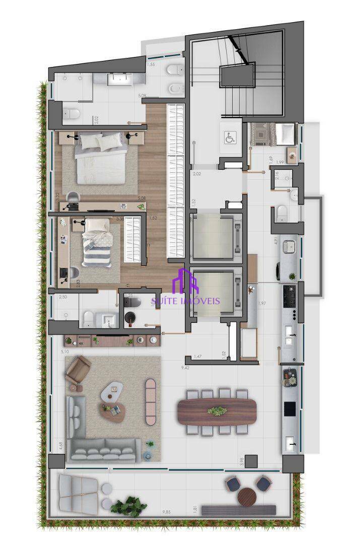 Apartamento à venda com 2 quartos, 162m² - Foto 27