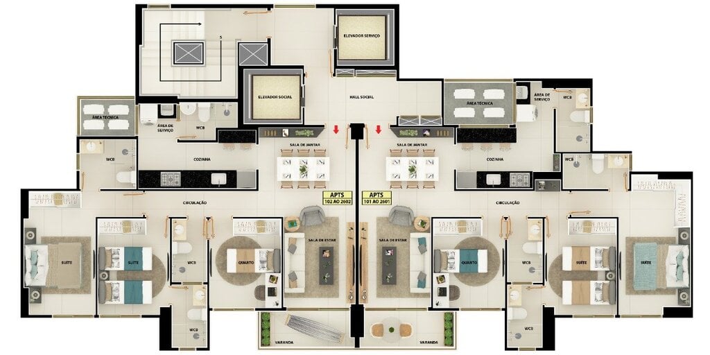 Apartamento à venda com 3 quartos, 9352m² - Foto 15