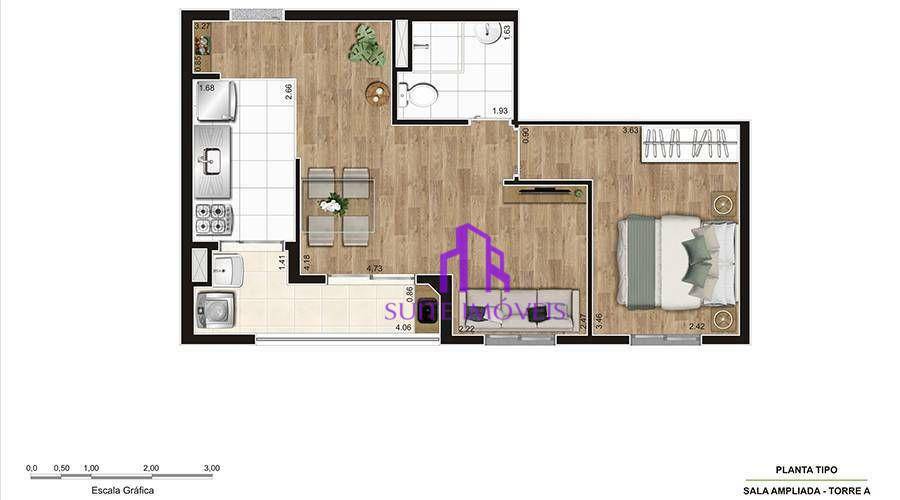 Apartamento à venda com 2 quartos, 41m² - Foto 13