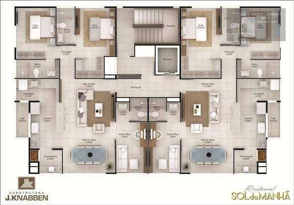 Apartamento à venda com 2 quartos, 92m² - Foto 3