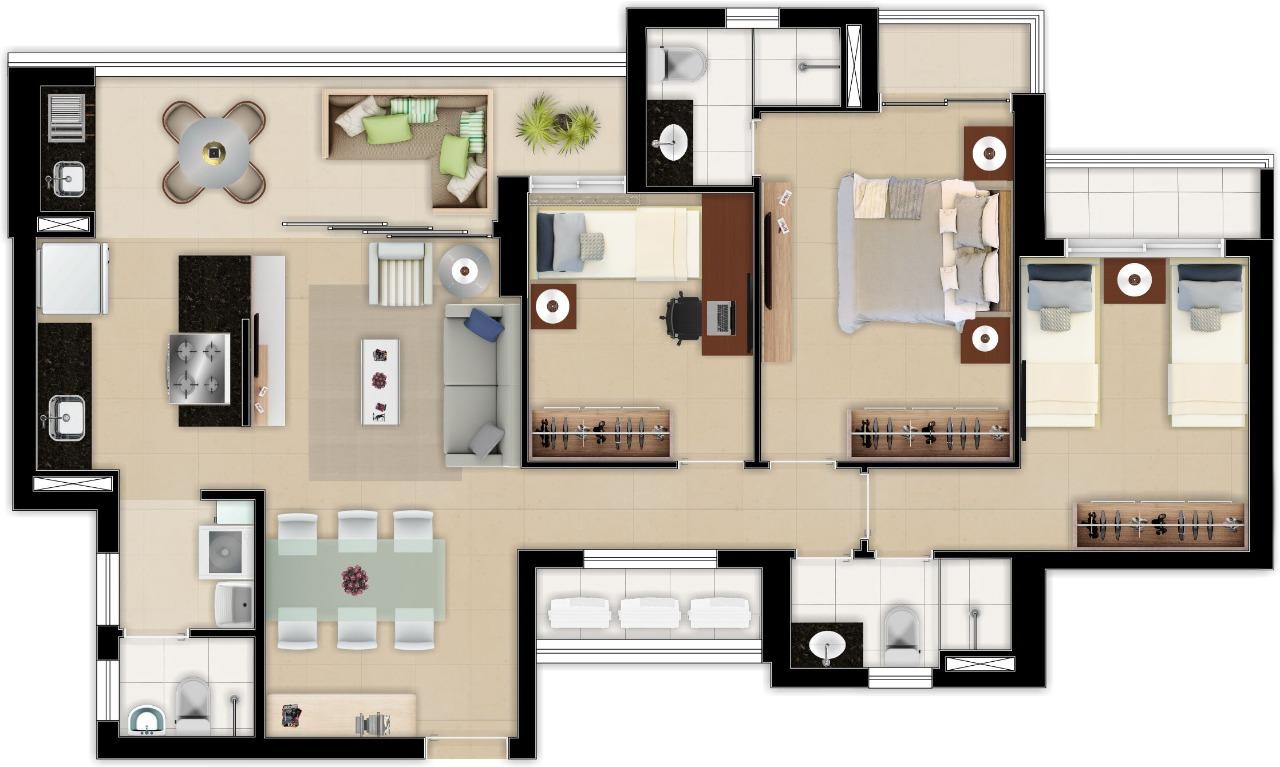 Apartamento à venda com 3 quartos, 119m² - Foto 8