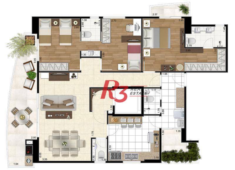 Apartamento à venda com 3 quartos, 180m² - Foto 69