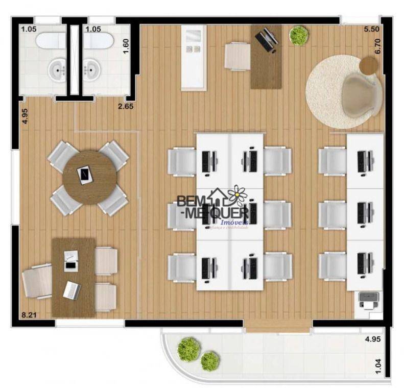 Conjunto Comercial-Sala para alugar, 66m² - Foto 10