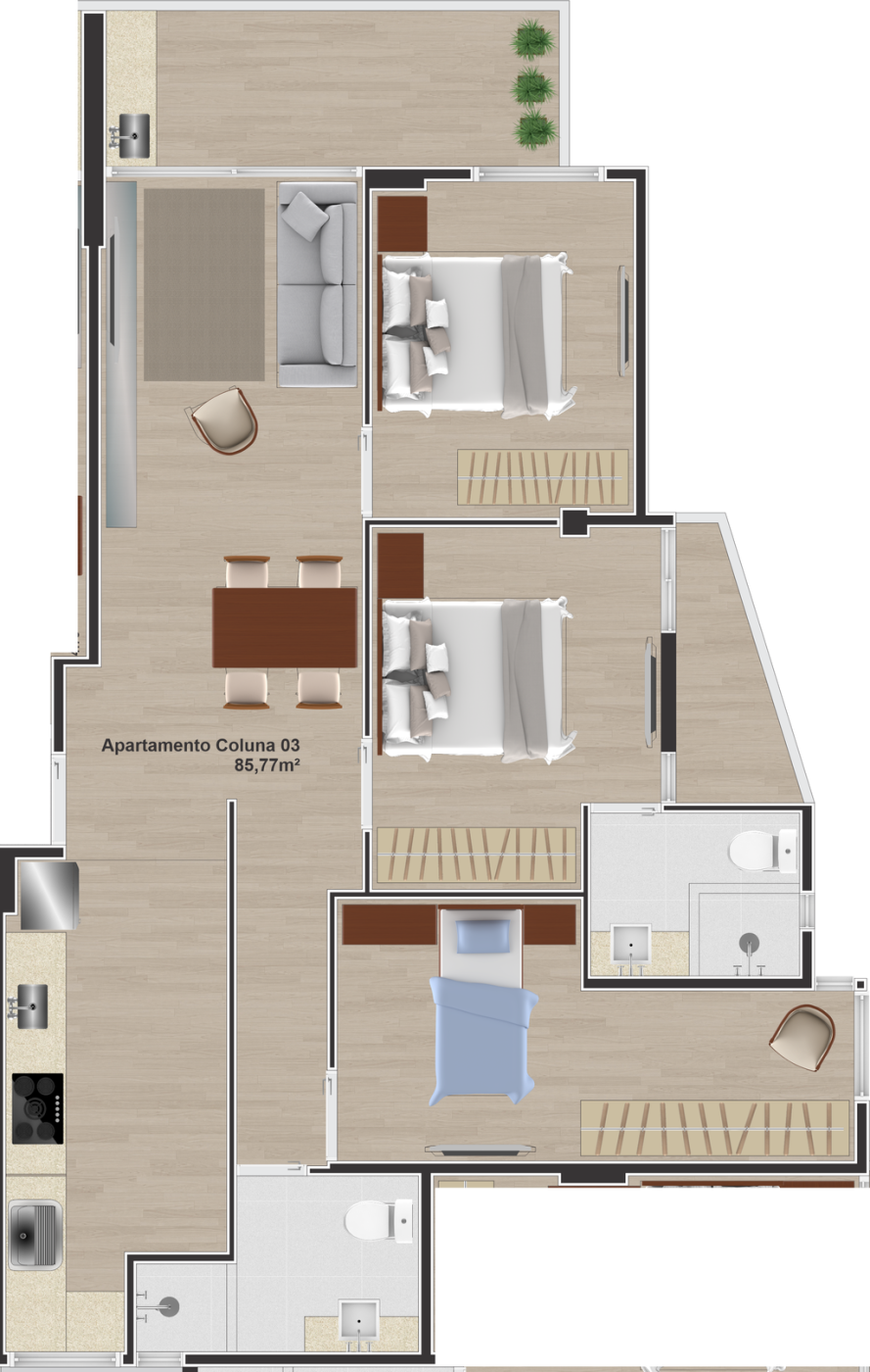 Apartamento à venda com 2 quartos, 58m² - Foto 21