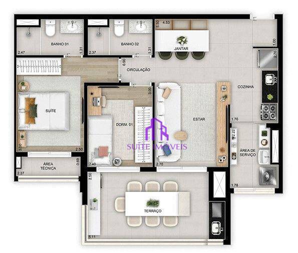 Apartamento à venda com 3 quartos, 114m² - Foto 28