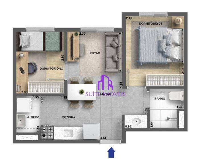 Apartamento à venda com 2 quartos, 35m² - Foto 30