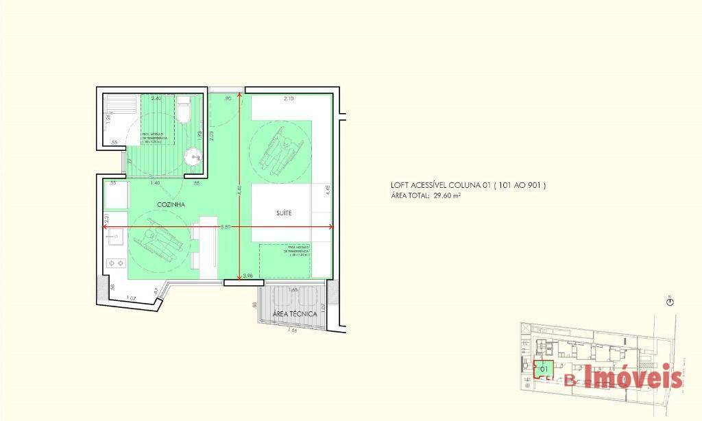 Apartamento à venda com 2 quartos, 48m² - Foto 9