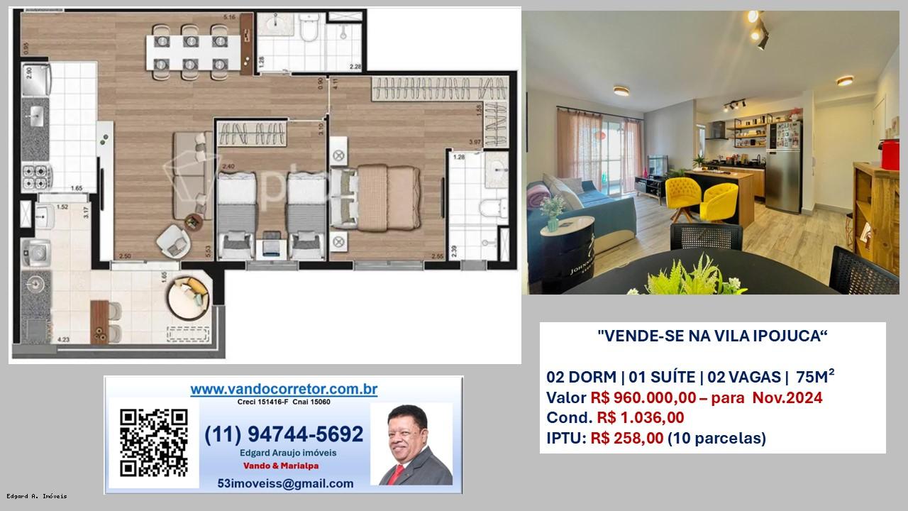 Apartamento à venda com 2 quartos, 75m² - Foto 2