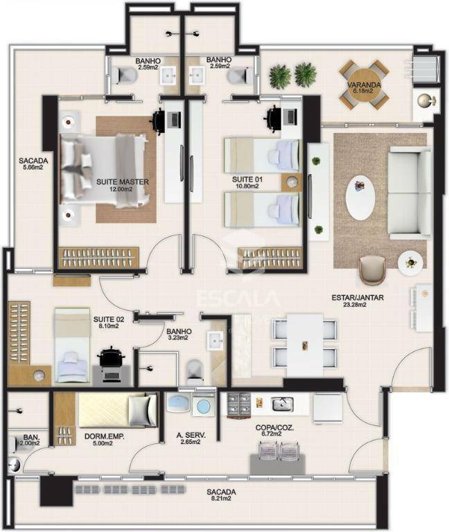 Apartamento à venda com 3 quartos, 112m² - Foto 22