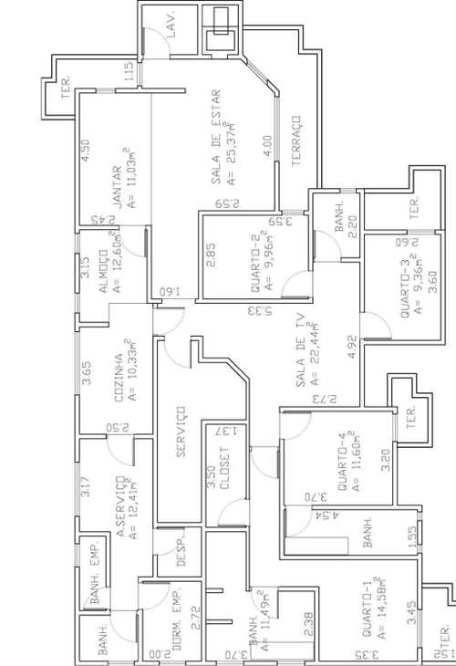 Apartamento à venda com 4 quartos, 250m² - Foto 4