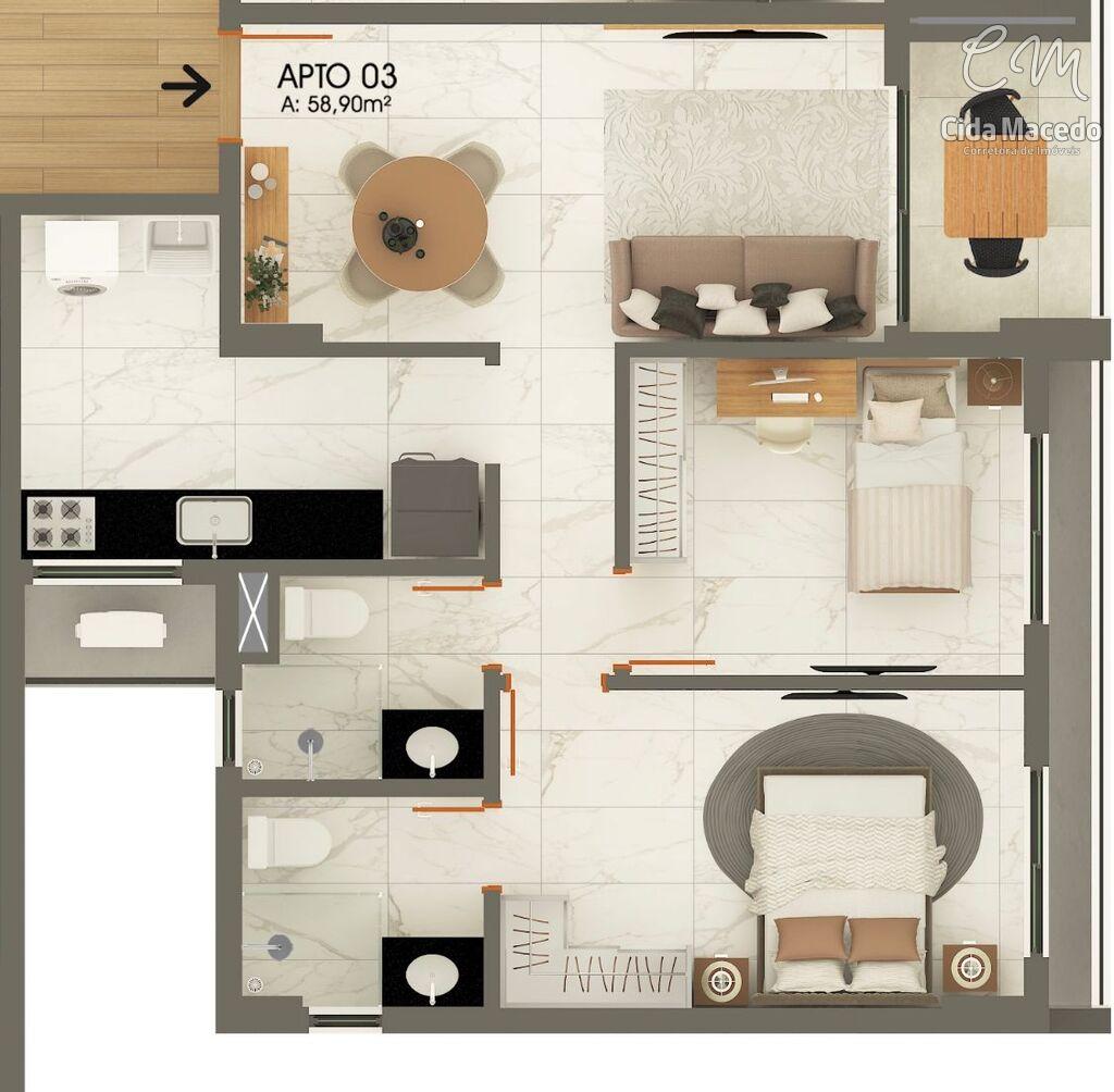 Apartamento à venda com 2 quartos, 54m² - Foto 21