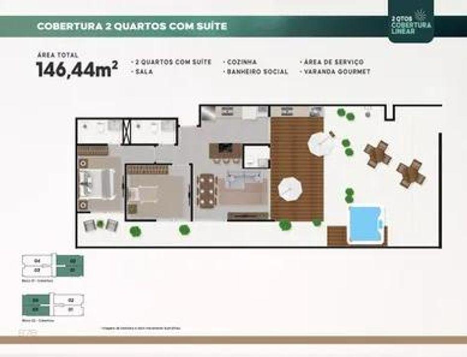 Cobertura à venda com 2 quartos, 146m² - Foto 16