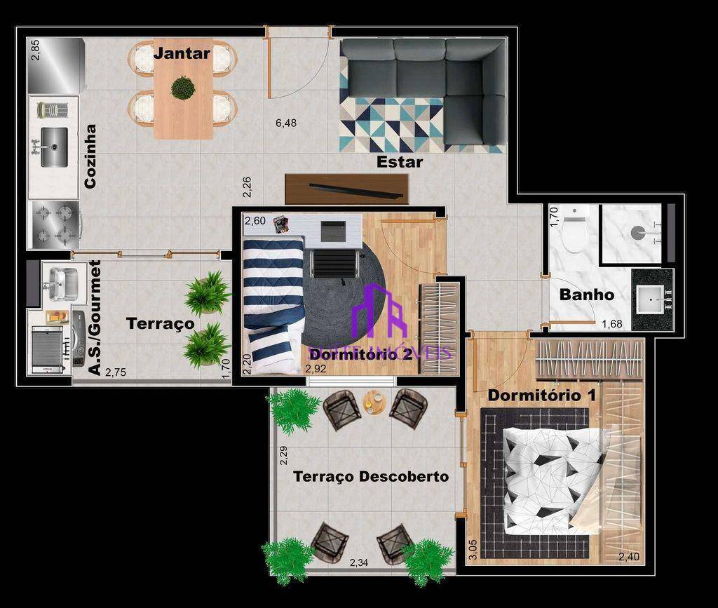 Apartamento à venda com 2 quartos, 44m² - Foto 20