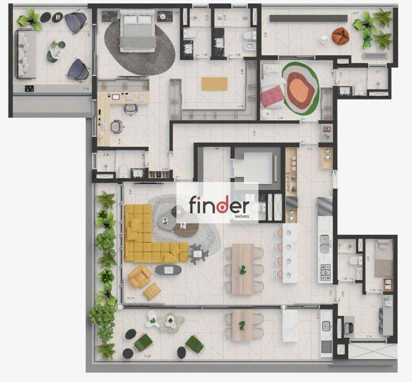 Apartamento à venda com 3 quartos, 256m² - Foto 16