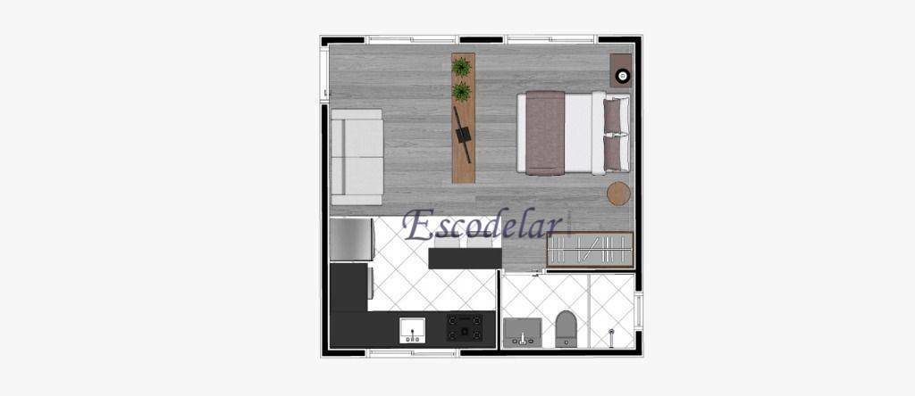 Apartamento à venda com 1 quarto, 27m² - Foto 11